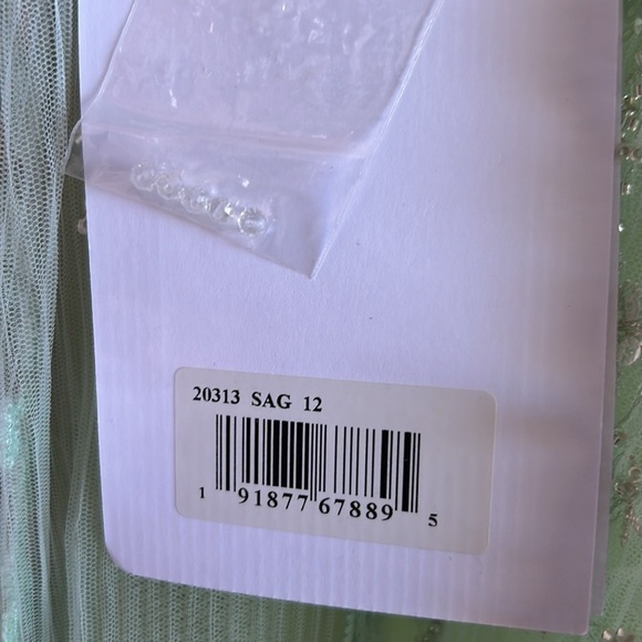 Mac Duggal 20313 NWT Embellished Soft Tie Sleeveless V Neck Gown - Picture 11 of 15